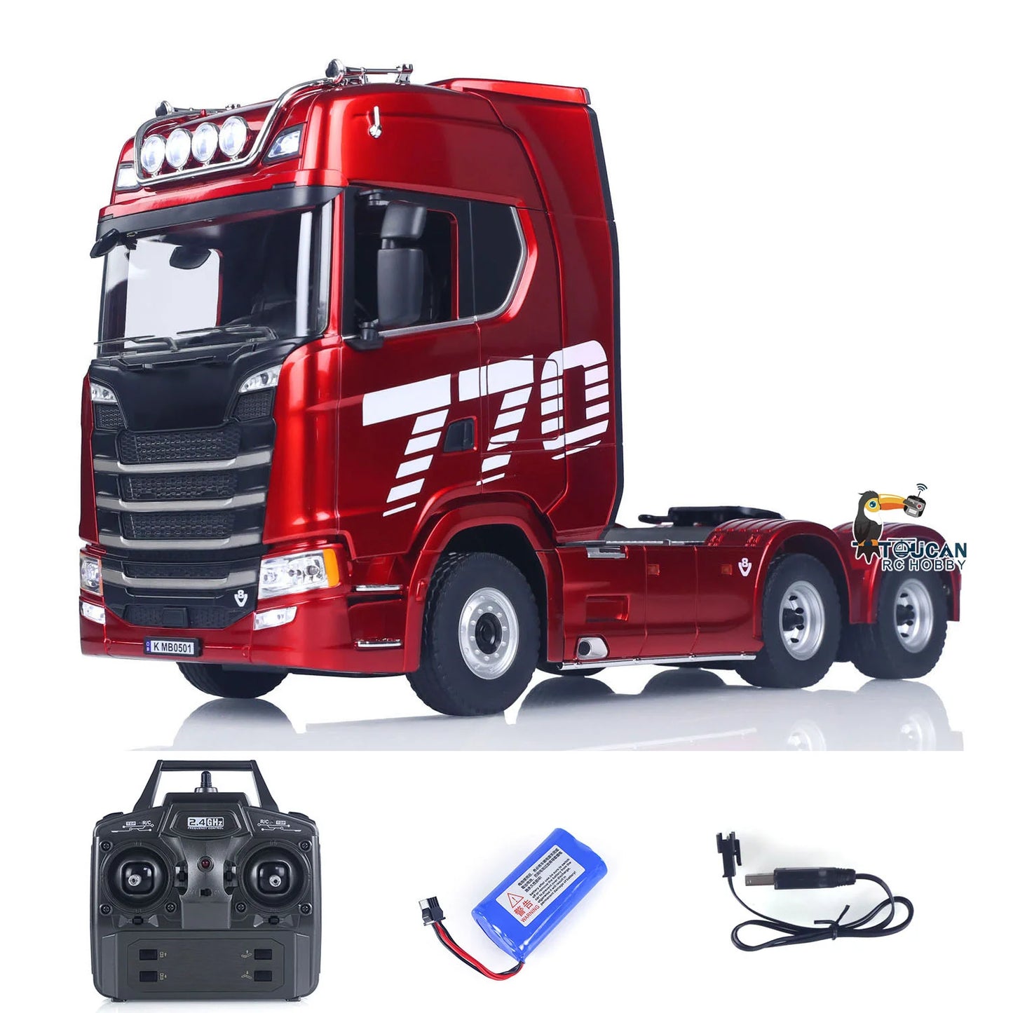 Huina 1501 + 1502 RC - Scania 770S - Lastbil + Släp (2025 Model)